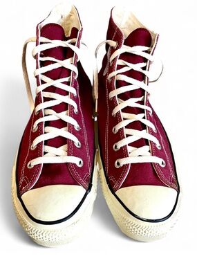 Converse 1980s Vintage Maroon High Top Sneakers Made in USA Size 11 Punk Indie